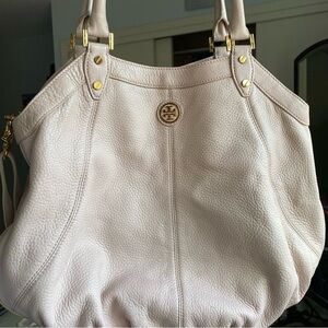 Tory Burch blush pink textured leather bag